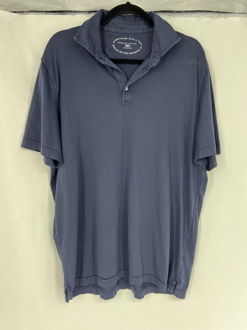 Fedeli Men's Short Sleeve Polo in Slate Blue - Casual Everyday